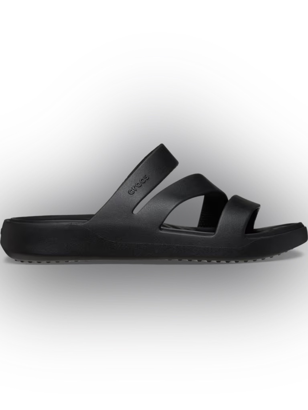 CROCS women’s Black Triple-Strap Slide, Getaway Strappy Sandal
